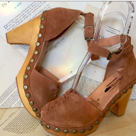 Jeffrey Campbell Shoes - Jeffrey Campbell Suede Ankle Strap Clog Shoes 10